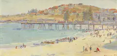 Robert Campbell, Coogee Beach, oil on canvas on board