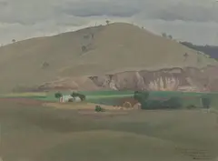 Untitled (Landscape) 1930 by Elioth Gruner, 1930, oil on board, sold Sep 2014