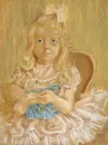 William Dobell, Portrait of Joanna M Booth, pastel and chalk on paper