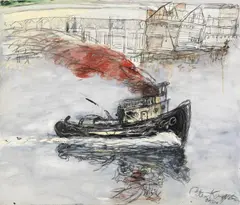 Peter Kingston, Tug 2000, 2000, oil on canvas