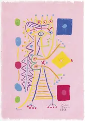 Pink Jacqueline 1958 by Pablo Picasso, 1958, colour lithograph, sold Sep 2014
