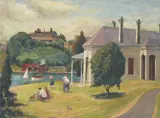 John Santry, Untitled (Banjo Patterson's House), oil on canvas on board