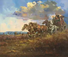 Royal Mail by D'Arcy Doyle, oil on canvas on board, sold Sep 2014