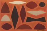 John Coburn, Study for Tribal Land III, gouache on paper