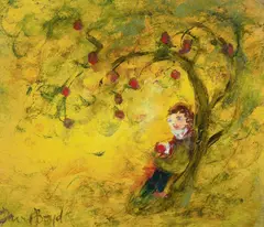 Under the Apple Tree by David Boyd, oil on board, sold Sep 2014