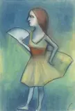 Robert Dickerson, Ballerina, pastel on paper on board