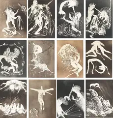 Arthur Boyd, Lady and the Unicorn series 1973-75, 1973-75, suite of twelve etchings with aquatint (12)