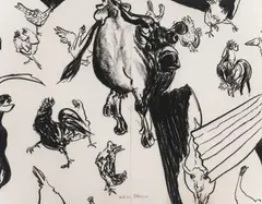 Josephine by William Robinson, charcoal on paper, sold Sep 2014