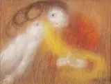 Arthur Boyd, St.Francis Holding St.Clare's Hair 1964-65, 1964-65, pastel on paper
