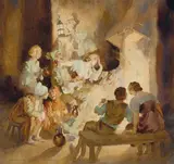 Untitled (Thieves Kitchen) 1928 by Norman Lindsay, 1928, watercolour on paper, offered Sep 2014