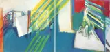 Brian Seidel, Sudden in a Shaft of Sunlight: Image in a Dry Studio (I), Languor of a Sharp Studio (II) 1969, 1969, synthetic polymer paint on canvas (diptych)