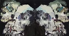 Six Skulls 2008 by Ben Quilty, 2008, oil and aerosol on linen (diptych), sold Sep 2014