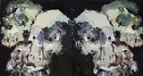 Ben Quilty, Six Skulls 2008, 2008, oil and aerosol on linen (diptych)