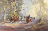 D'Arcy Doyle, Untitled (A Team's Work), oil on canvas on board