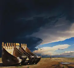 Peter Smets, Earth Works, oil on canvas
