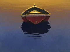 Steve Harris, Pre-study for 'Dinghy at Last Light', synthetic polymer paint on canvas