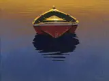 Steve Harris, Pre-study for 'Dinghy at Last Light', synthetic polymer paint on canvas