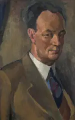 Study for Self Portrait c1925 by Roland Wakelin, c1925, oil on board, sold Sep 2014