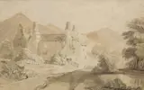 John Skinner Prout, Untitled (House in Mountain Landscape) 1840