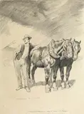 Depression by Norman Lindsay, pen on paper, sold Sep 2014