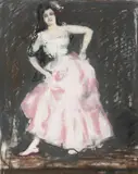 Charles Conder, The Spanish Dancer, pastel and charcoal on linen on board