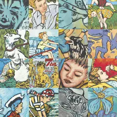 Untitled (Memory Lane) by David Bromley, synthetic polymer paint on canvas on board (16 panels), sold Sep 2014