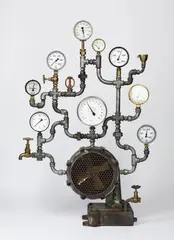 Sam Deal, Absolute: Relative Pressure I 2013, 2013, cast iron, steel and mixed media