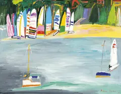 Sails 1992 by Ken Done, 1992, oil on board, sold Sep 2014