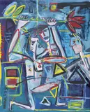 David Bromley, The Real Man 1989, 1989, synthetic polymer paint on canvas