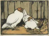 Helen Ogilvie, Chooks in the Straw c1932