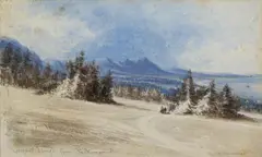 Untitled (Landscape) by Nicholas Chevalier, watercolour on paper, offered Sep 2014