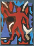 John Coburn, Study for Ah 'What is Man' I, gouache on paper