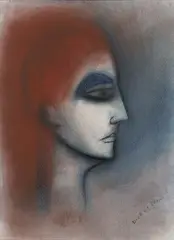 The Redhead c1978 by Robert Dickerson, c1978, pastel on paper, offered Sep 2014