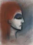 Robert Dickerson, The Redhead c1978, c1978, pastel on paper