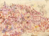 Donald Friend, Village Morning c1970s