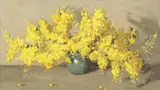 Alan Douglas Baker, Wattle, oil on board