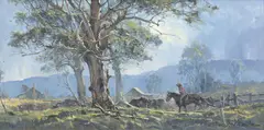 Chilly Morning by D'Arcy Doyle, oil on board, sold Sep 2014