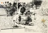 Lindfield Gardens 1978 by Brett Whiteley, 1978, colour screenprint in 2 colours with offset lithography, sold Sep 2014