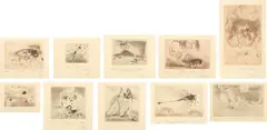 John Olsen, Summer at Owl's Wood 2003, 2003, folio of ten etchings and frontispiece in case