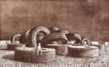 Jeffrey Smart, The Cable Coils 2001, 2001, etching and aquatint