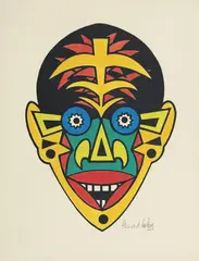 Untitled by Howard Arkley, hand coloured screenprint on paper, sold Sep 2014