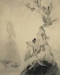Unknown Seas 1922 by Norman Lindsay, 1922, etching, engraving and stipple, sold Sep 2014