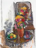 William Robinson, Still Life with Byzanta Vase 2012, 2012, pastel and gouache on paper
