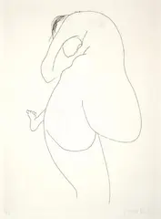 Back View 1976 by Brett Whiteley, 1976, etching, sold Jul 2014