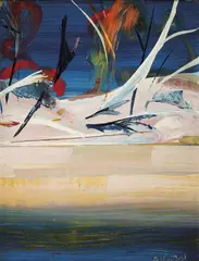 Shoalhaven Quartet (panel IV) c1981 by Arthur Boyd, c1981, oil on copper panel, sold Jul 2014
