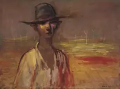 Russell Drysdale, The Young Ringer 1957, 1957, oil on canvas
