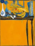Table and Fruit 1978 by Brett Whiteley, 1978, oil on canvas, sold Jul 2014