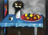 Figure with Still Life by Charles Blackman, oil on board, sold Jul 2014