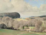 Tom Roberts, A Kentish Landscape 'Spring in Dorset' 1922, 1922, oil on canvas