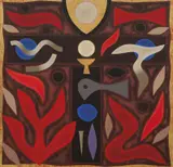 John Coburn, Hozanna II 1983, 1983, oil and gold-leaf on canvas